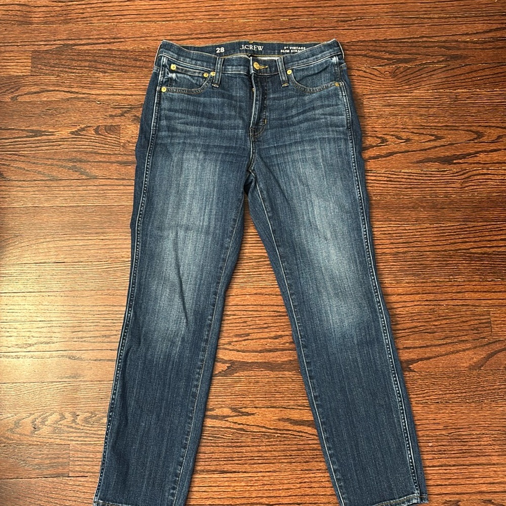 J. Crew brand new vintage slim straight jeans, 28